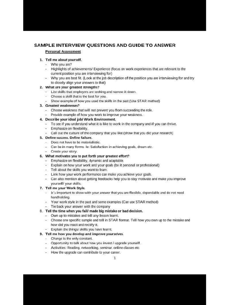Interview Questions | PDF