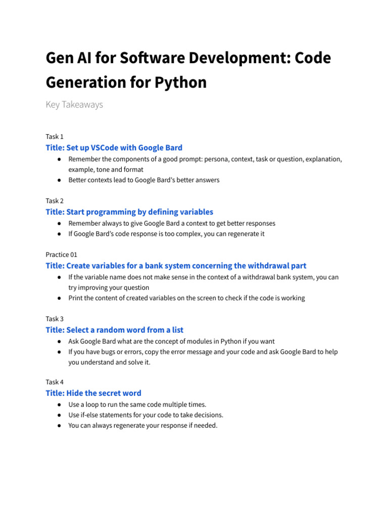 Gen AI for Python Software Development | PDF | Control Flow | Python ...