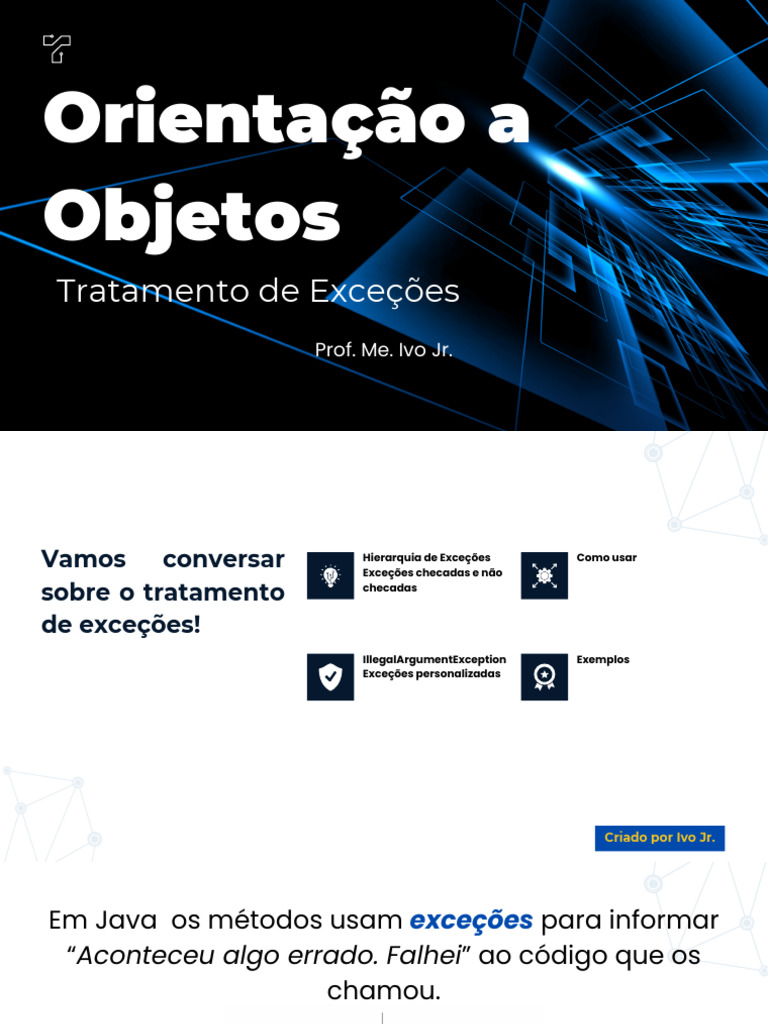 Tratamento de Exceções em Java | PDF | Programação de computadores ...