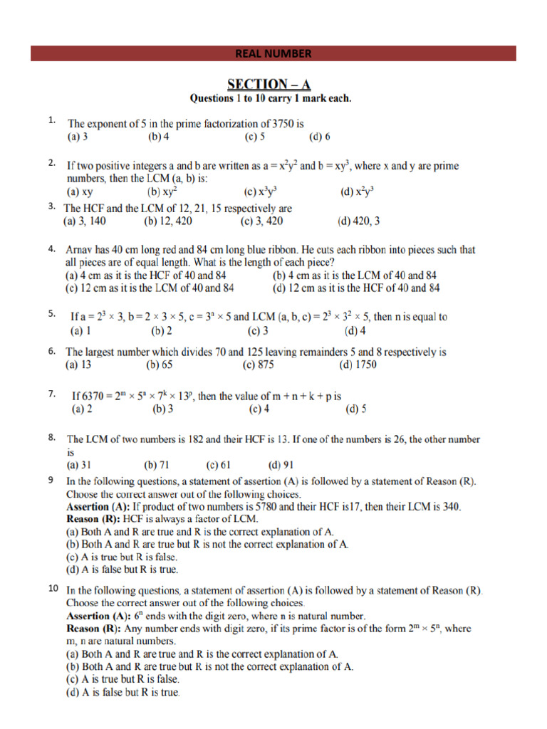 Math Concepts and Practice Questions | PDF