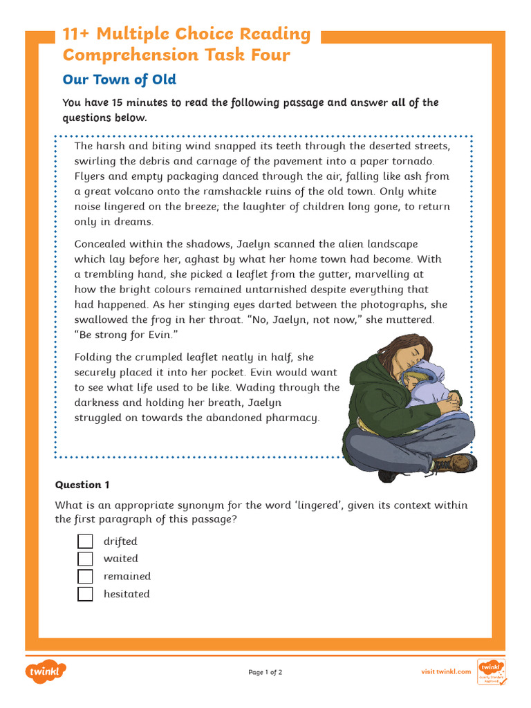 11+ Multiple Choice Comprehension Task Four | PDF