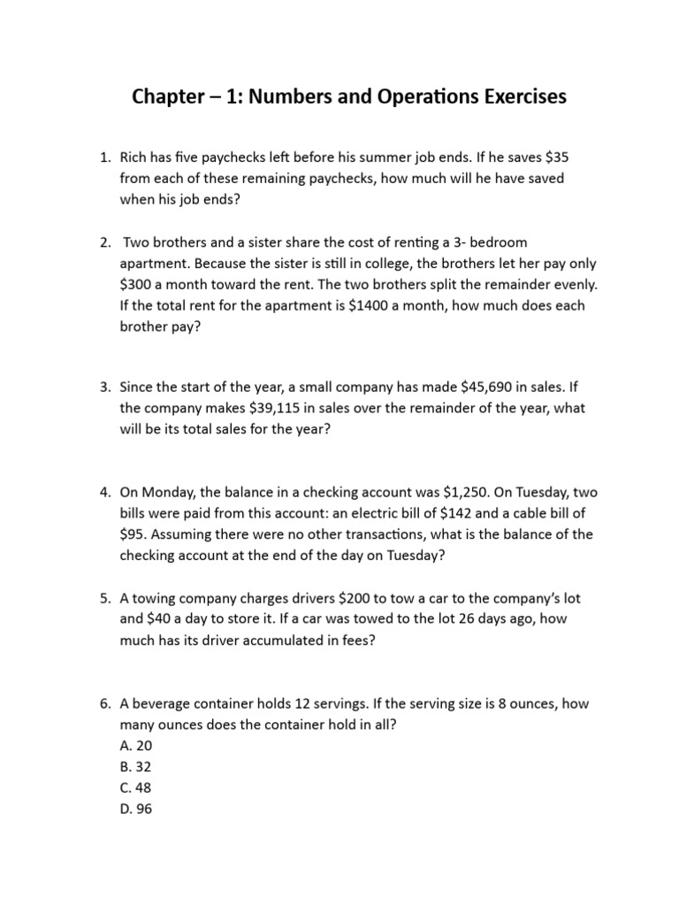 Chapter 1 Exercises | PDF | Transaction Account | Fee