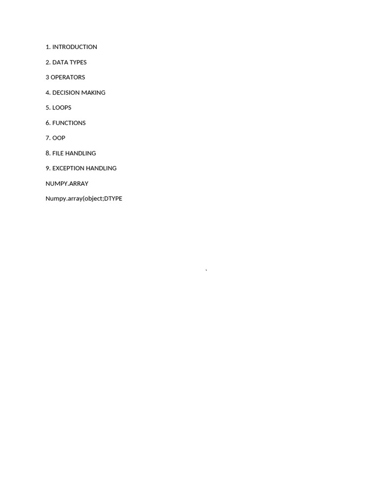 Python Programming Concepts Overview | PDF