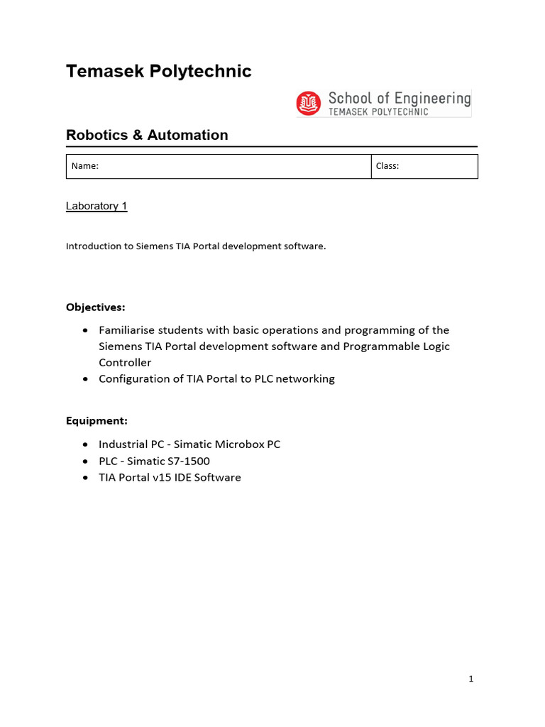 Siemens TIA Portal PLC Programming Guide | PDF | Programmable Logic ...