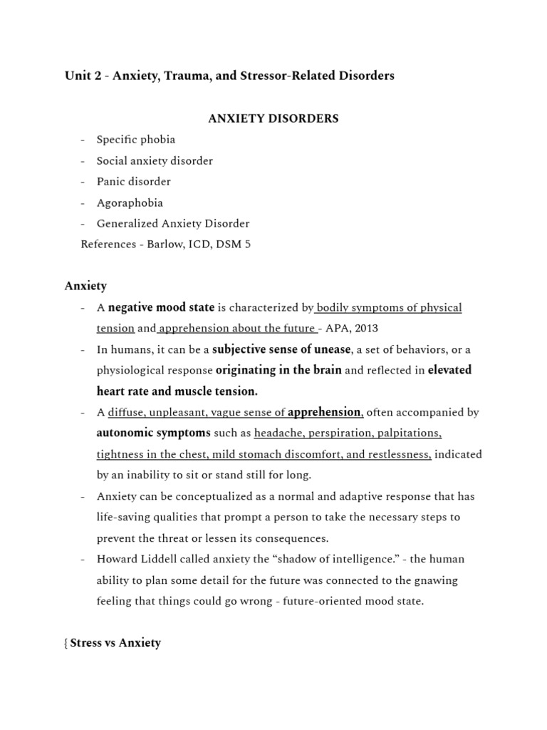 Understanding Anxiety Disorders and GAD | PDF | Anxiety | Psychological ...