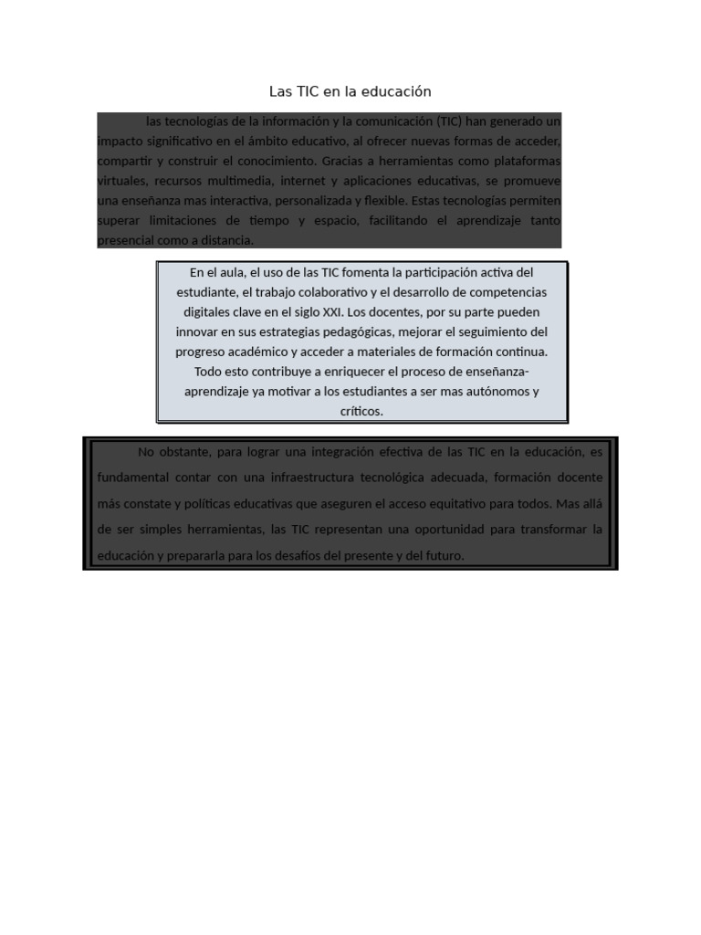 Impacto de las TIC en la educación | PDF