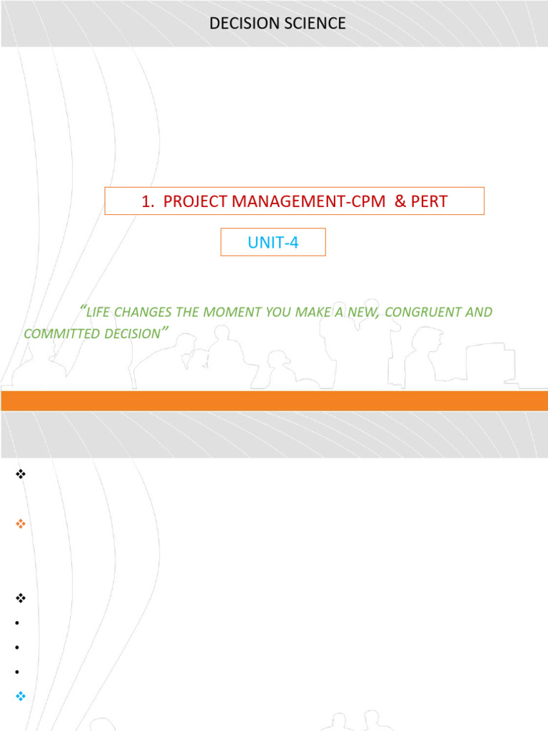 Project Management: CPM & PERT Guide | PDF | Operations Research ...
