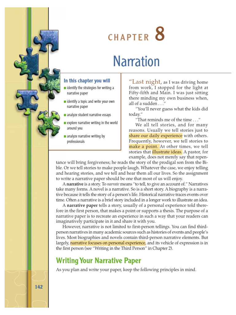 Tips for Writing a Narrative Paper | PDF