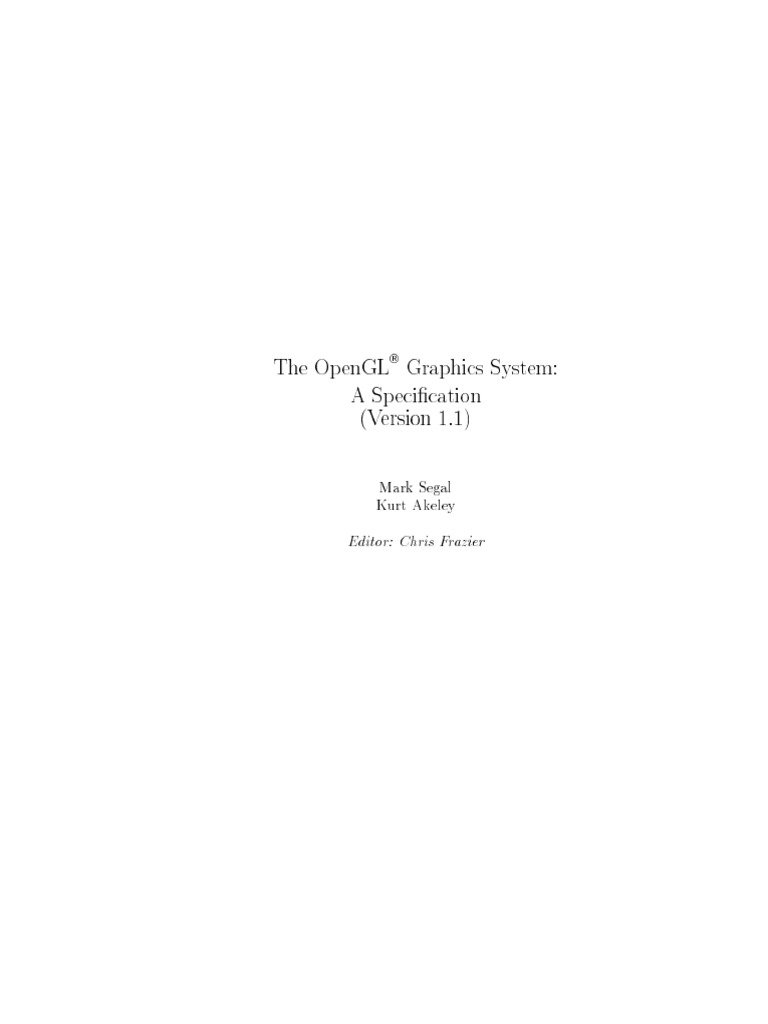 OpenGL Graphics System Specification | PDF | Integer (Computer Science ...