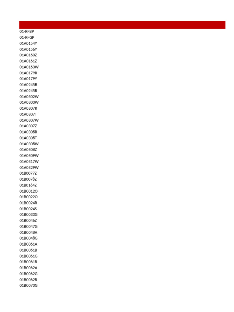 RCB Motorcycle Parts Availability List | PDF | Brake | Clutch