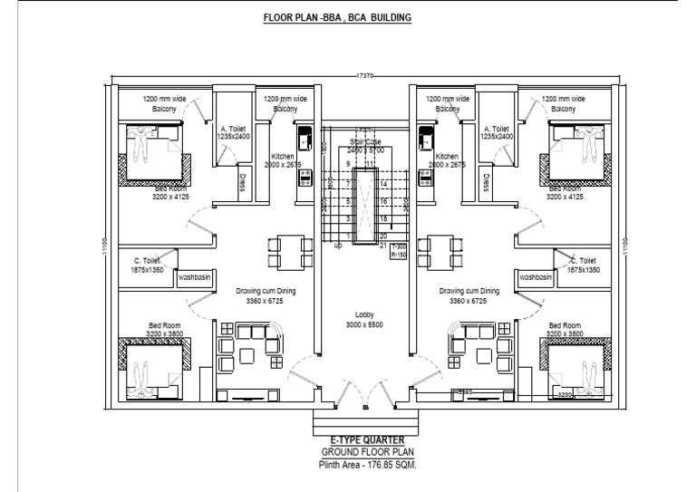 E-Type Quarter Ground Floor Plan | PDF