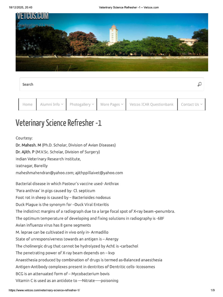 Veterinary Objective Notes General For Preparation | PDF