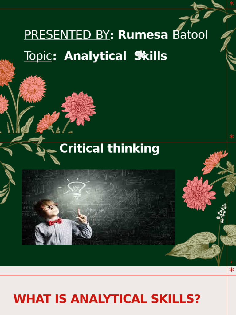 Enhance Your Analytical Skills Guide | PDF | Critical Thinking | Creativity