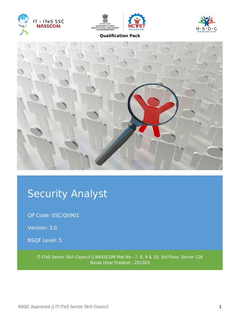 Security Analyst Qualification Pack | PDF | Information Security | Audit