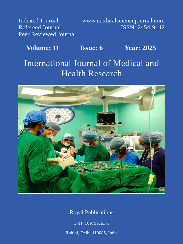 International Journal of Medical and Health Research: Issue: 6 Year ...