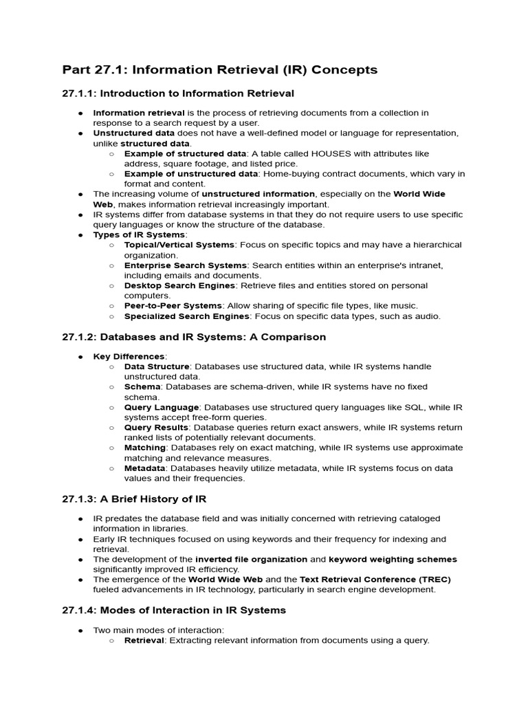 Understanding Information Retrieval Concepts | PDF | Search Engine ...