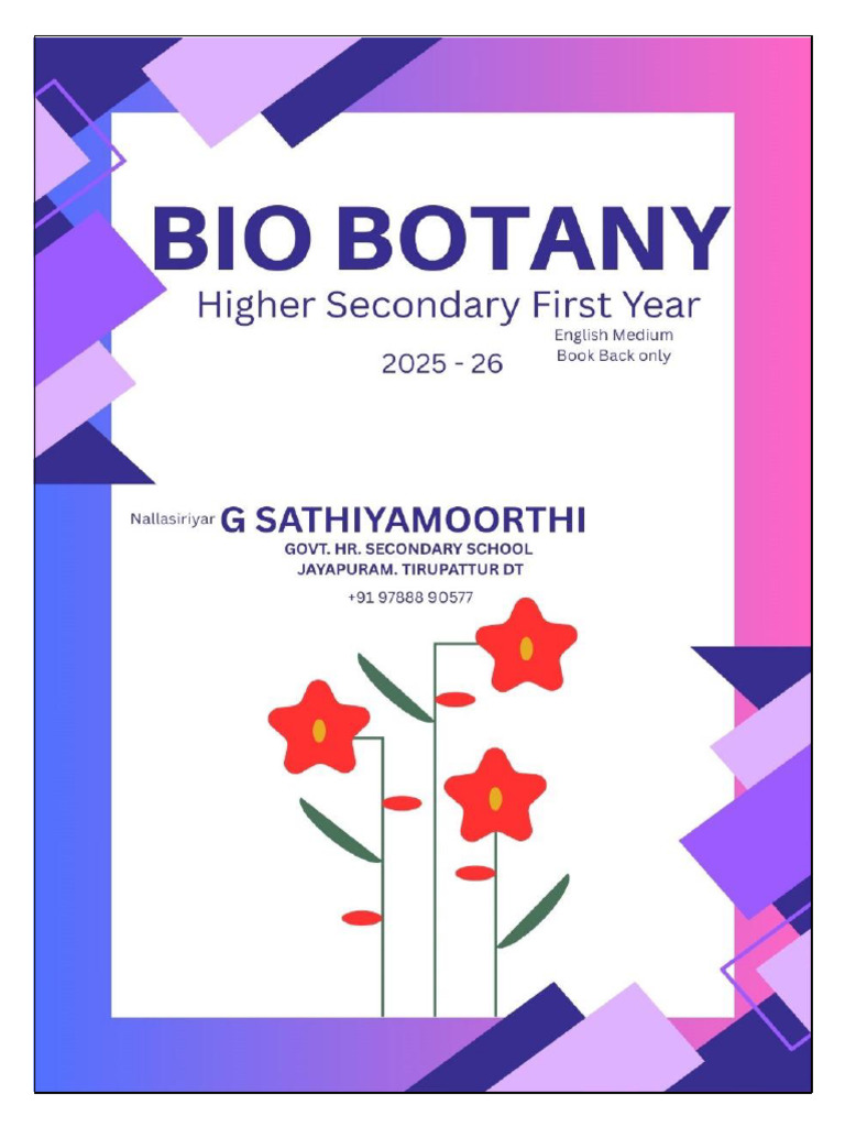 Biology Botany Lessons Overview | PDF | Meiosis | Mitosis