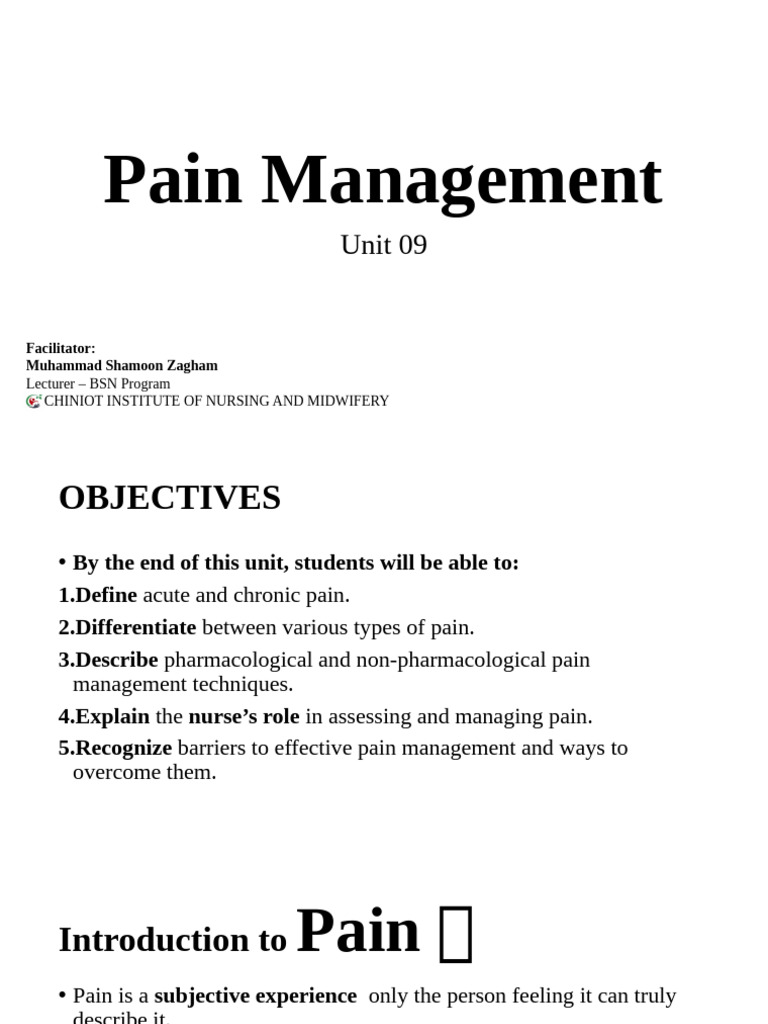Comprehensive Pain Management Guide | PDF | Pain | Analgesic