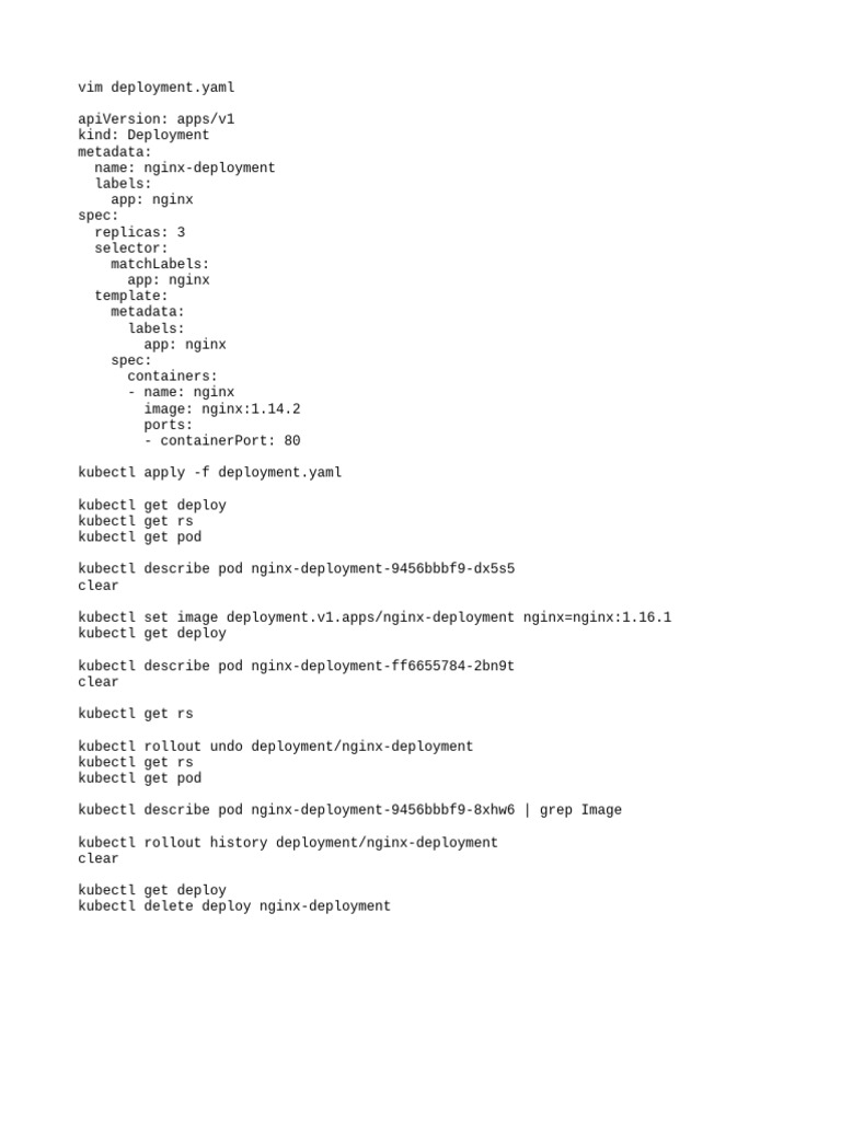 Nginx Deployment YAML Guide | PDF