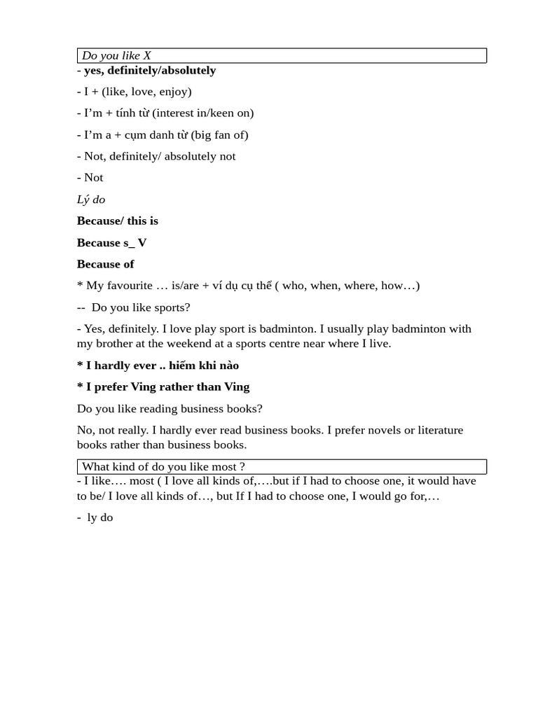 Expressing Preferences and Interests | PDF