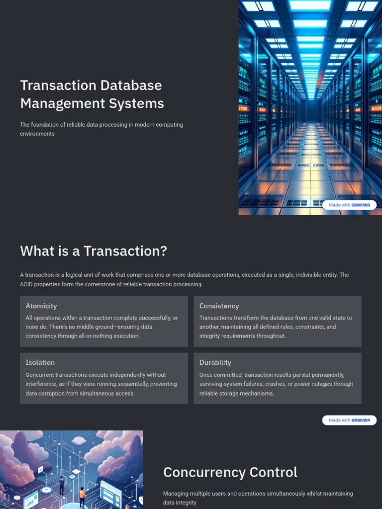 Transaction Database Management Overview | PDF | Database Transaction ...