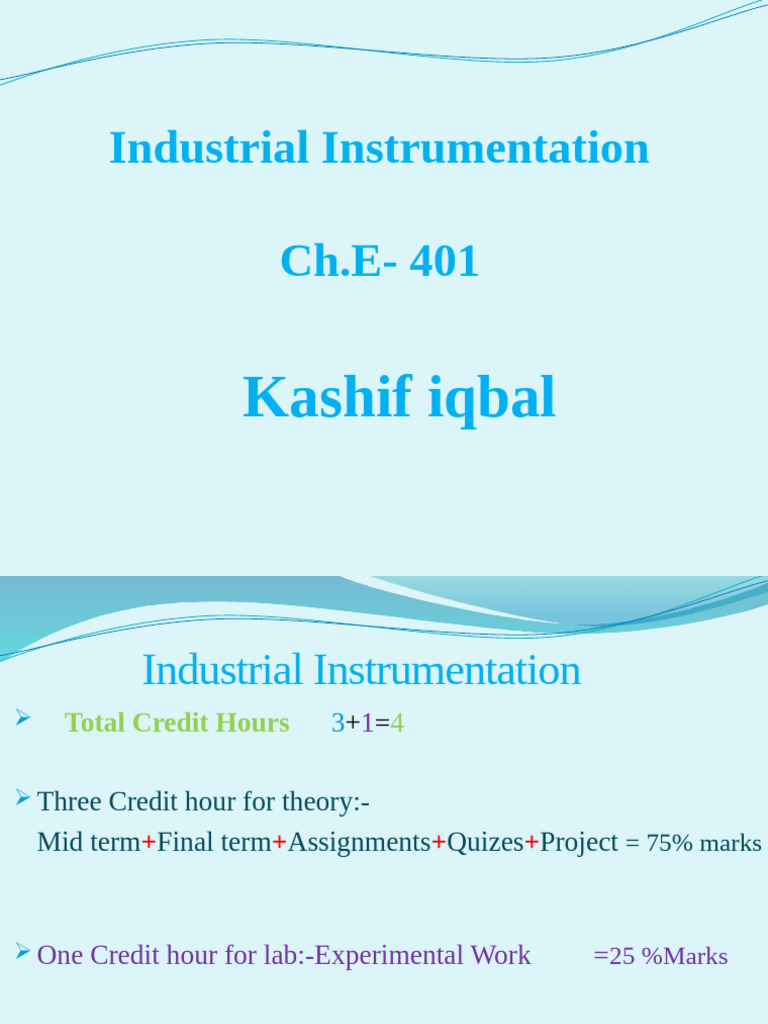 Industrial Instrumentation Course Overview | PDF | Instrumentation ...