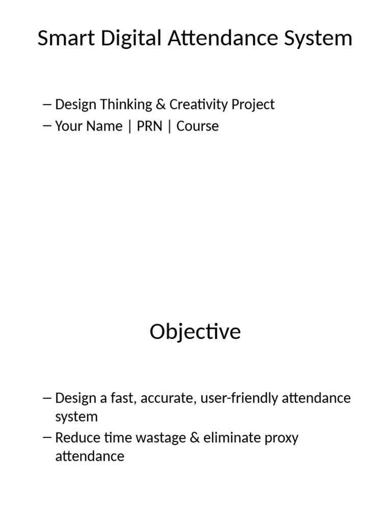 Smart Digital Attendance System Design | PDF