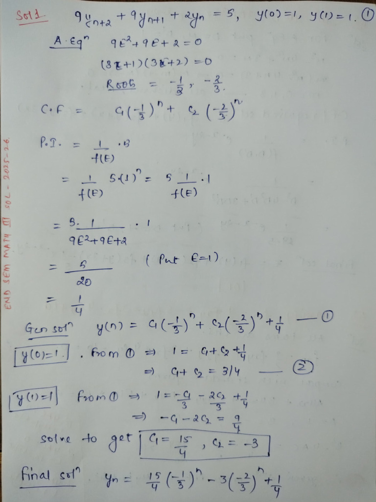 Maths 3 End Sem Solution - FINAL | PDF