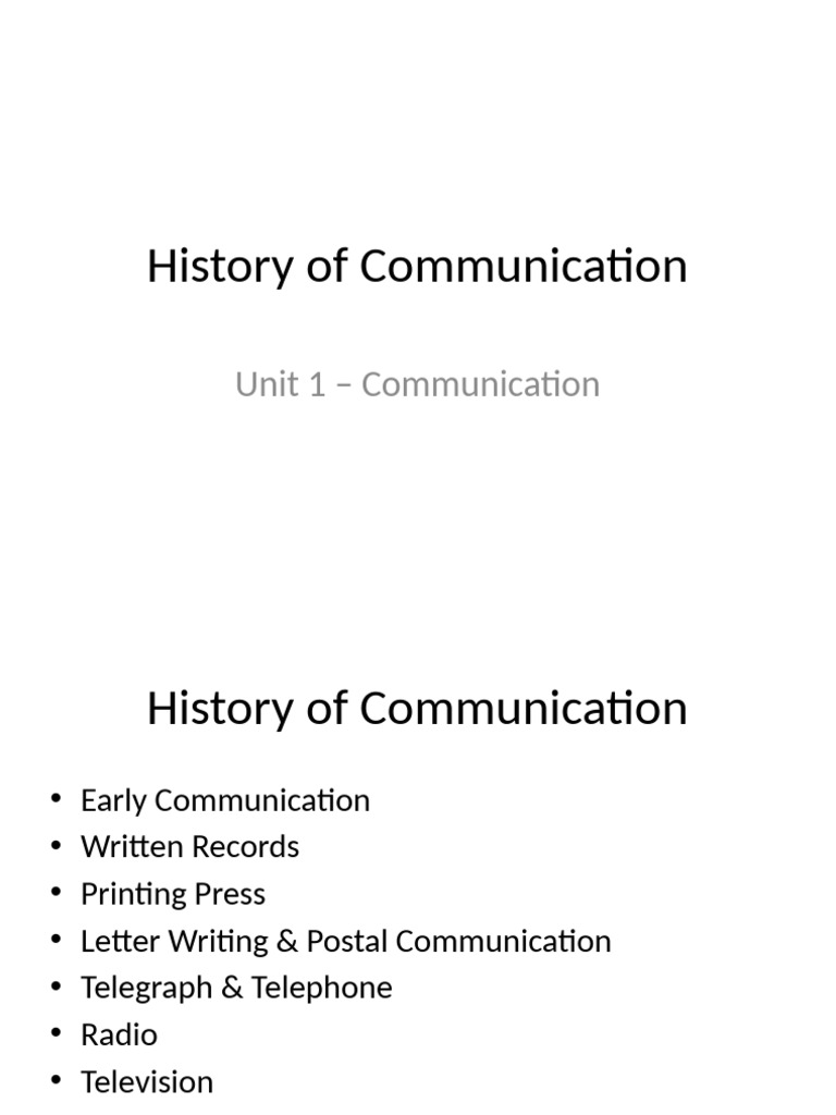 Evolution of Communication Methods | PDF | Communication | Nonverbal ...