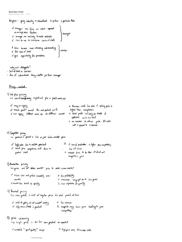 Business Mock Document Overview | PDF
