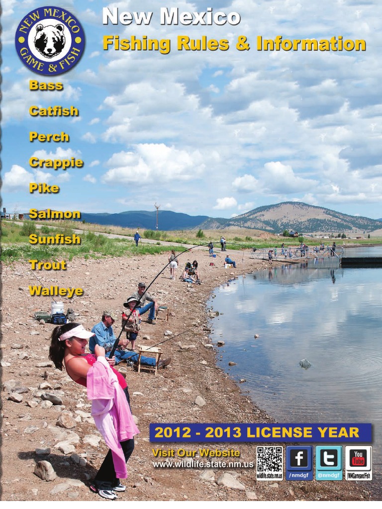 2012-2013 New Mexico Fishing Regulations  PDF  Angling  Recreational 