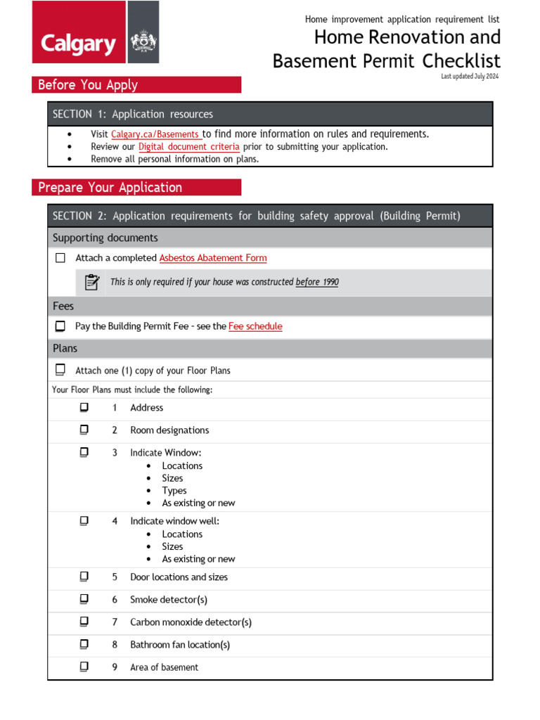 Calgary Home Renovation Permit Guide | PDF | Information