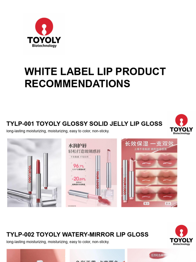 Toyoly White Label Lip Product Recommendation | PDF