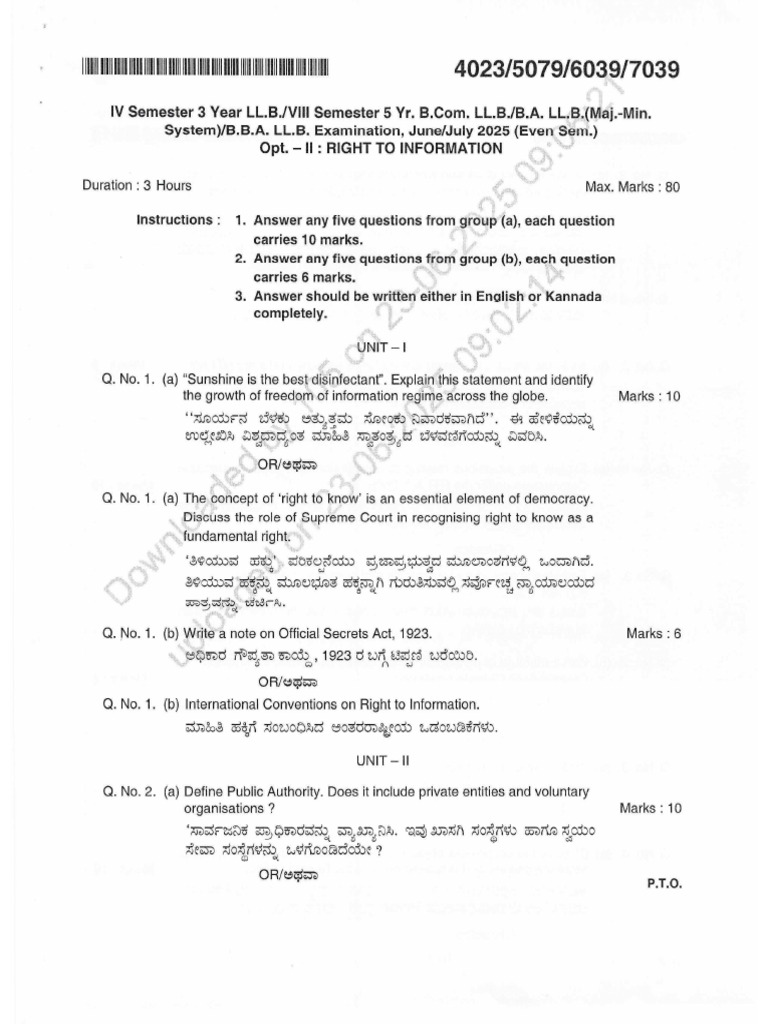Right To Information RTI - June 2025 | PDF