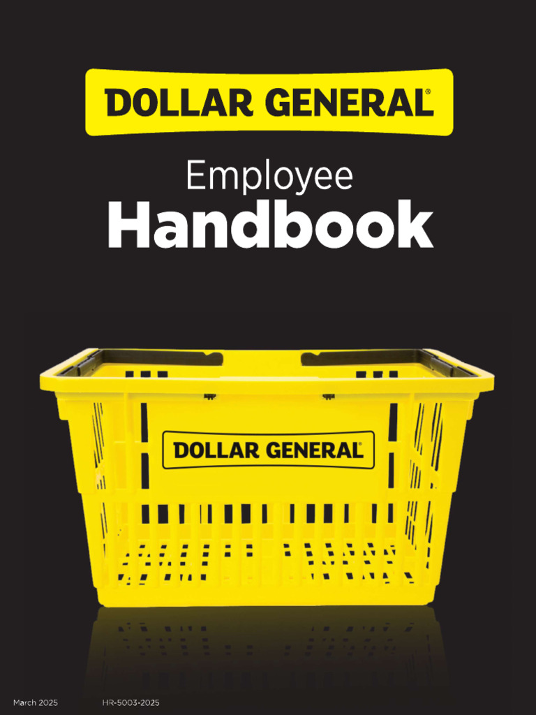 Dollar General Employee Handbook 2025 | PDF | Harassment | Employment