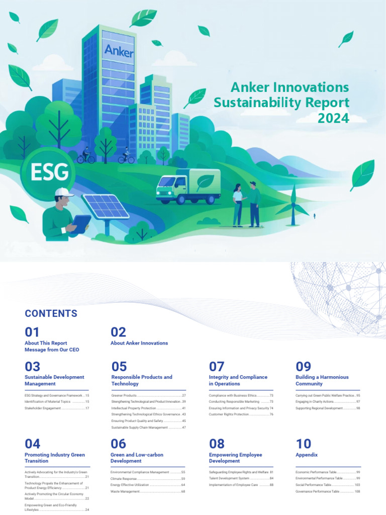 Anker Innovations 2024 Sustainability ESG Report | PDF | Corporate ...