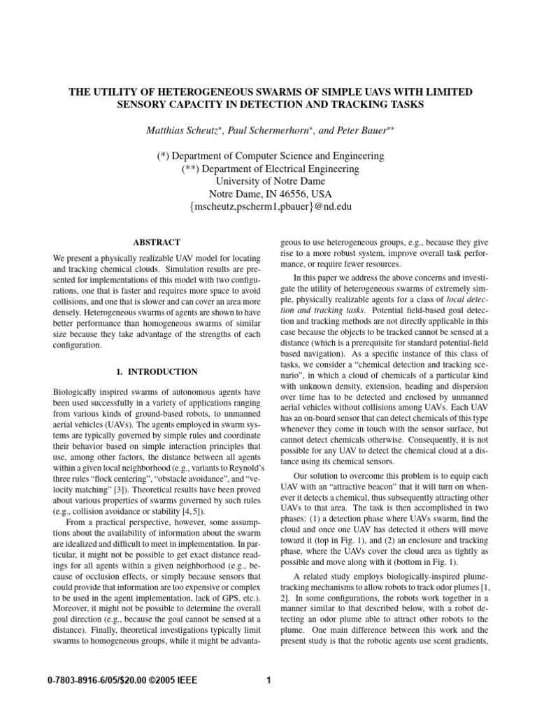 Heterogeneous UAV Swarms for Tracking | PDF | Unmanned Aerial Vehicle ...