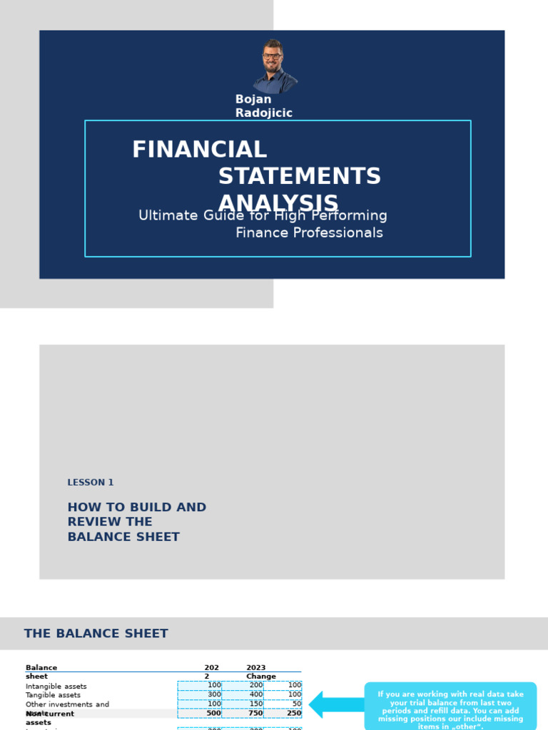 Balance Sheet Review for Finance Pros | PDF | Balance Sheet | Equity ...