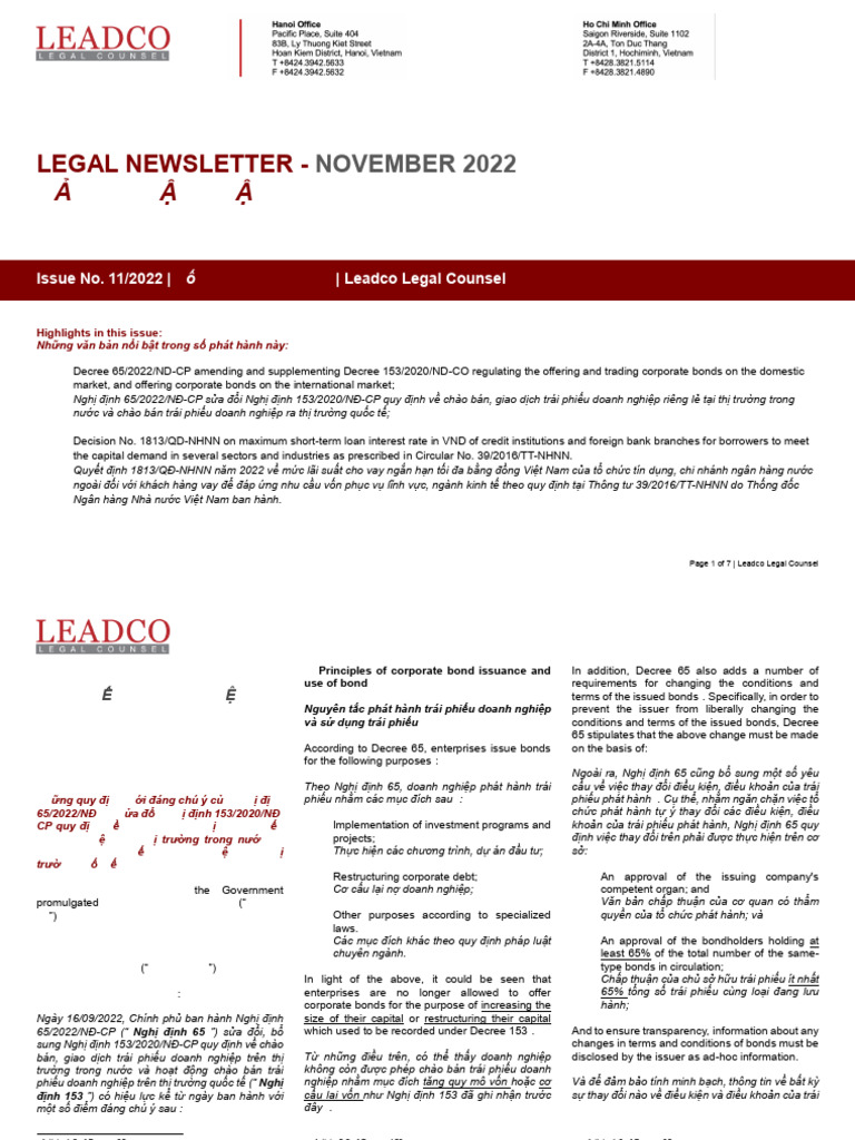 Leadco - November 2022 Legal Update | PDF