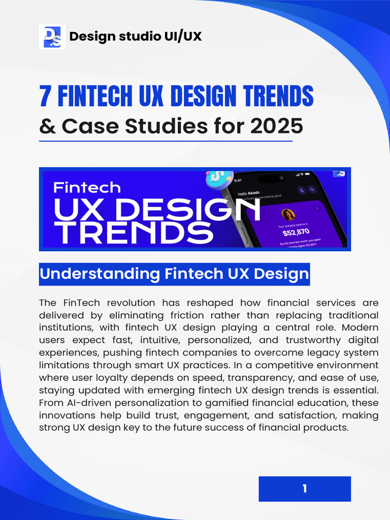 Fintech UX Design Trends for 2025 | PDF | Financial Technology ...