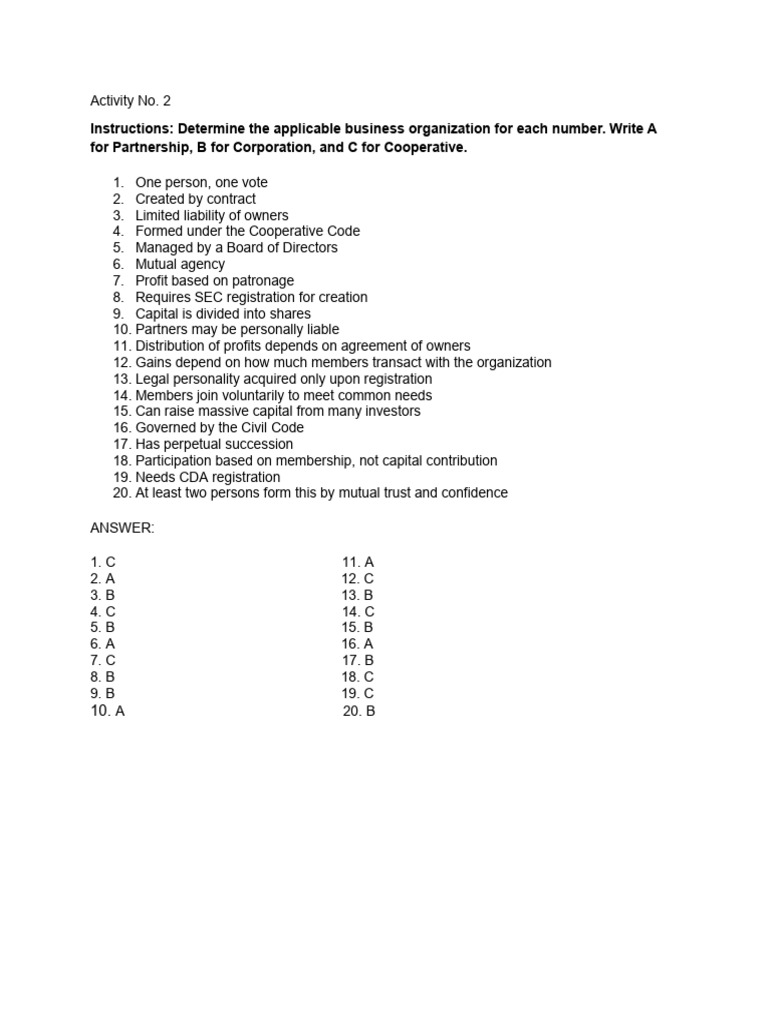 BLR Activity No 2 | PDF