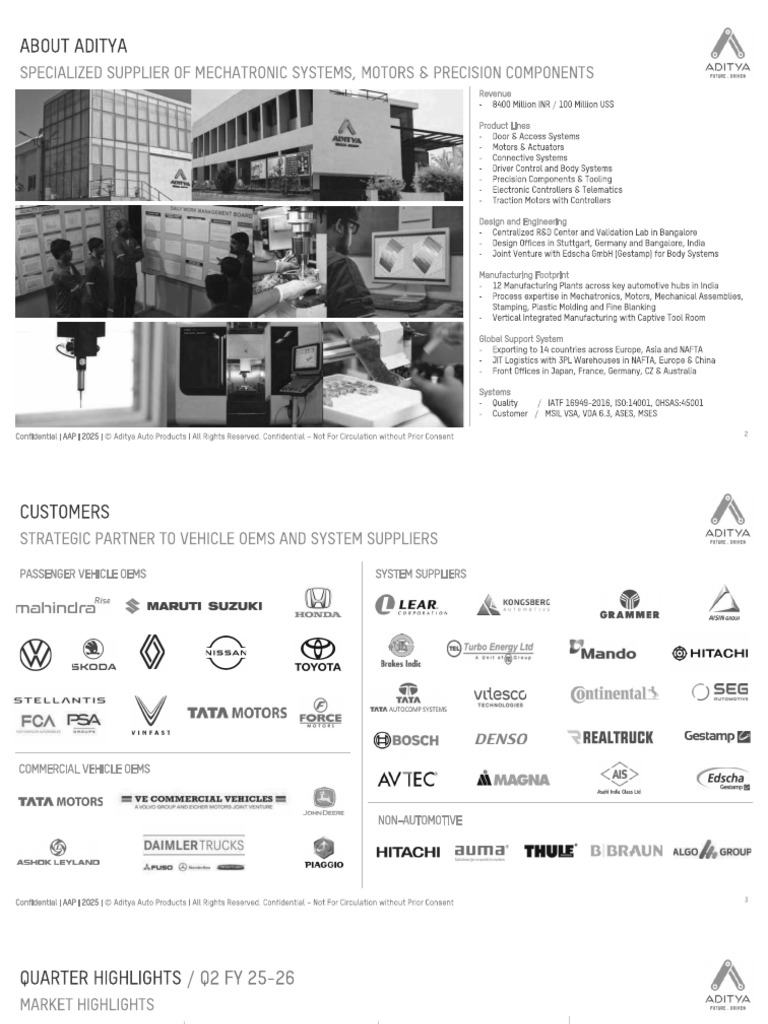 Aditya Quarterly Update | PDF