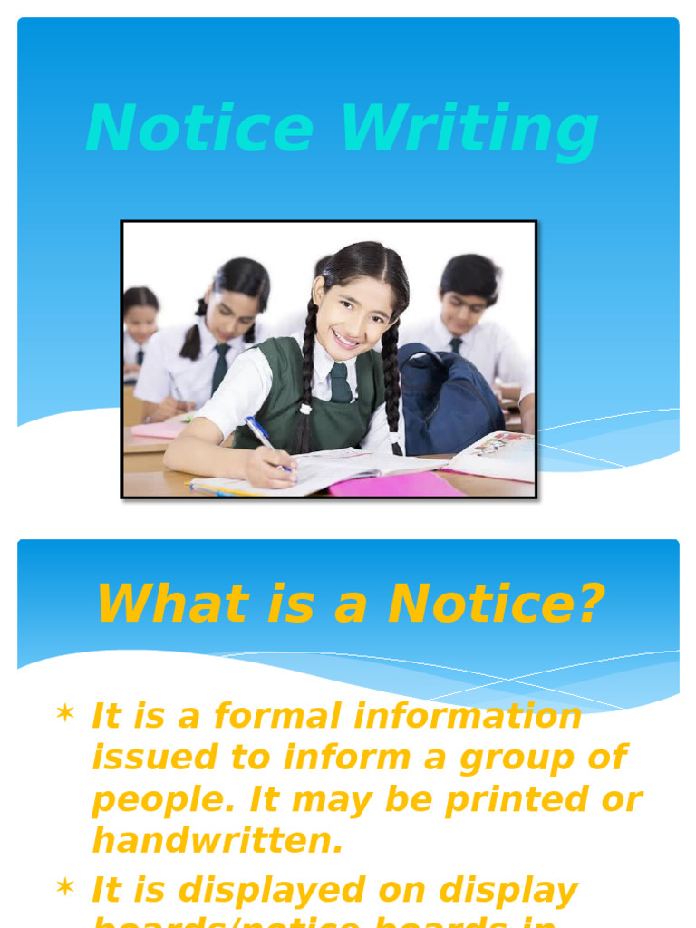 Notice Writing | PDF