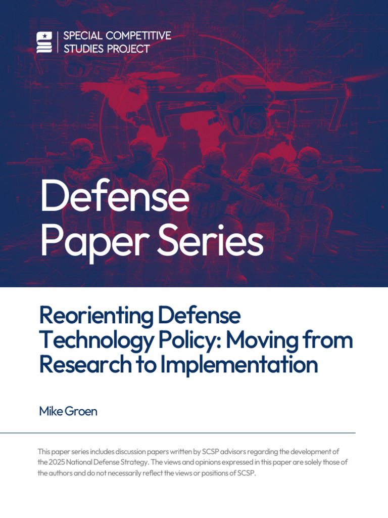 Reforming Defense Tech for Strategic Advantage | PDF | Artificial ...