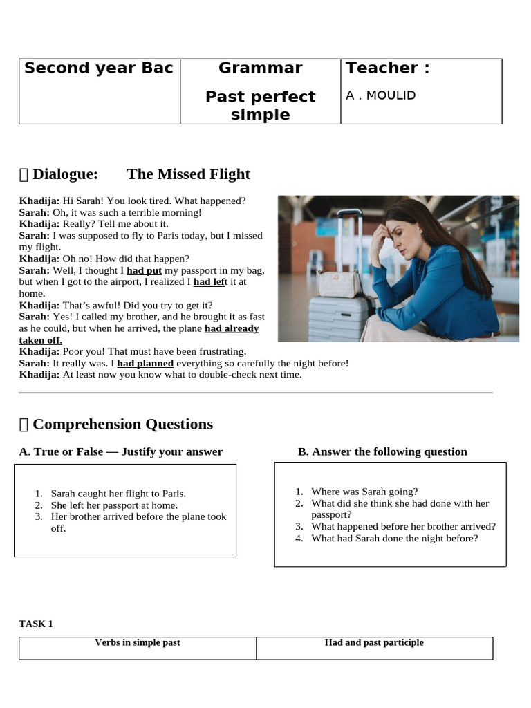 Past Perfect Simple | PDF