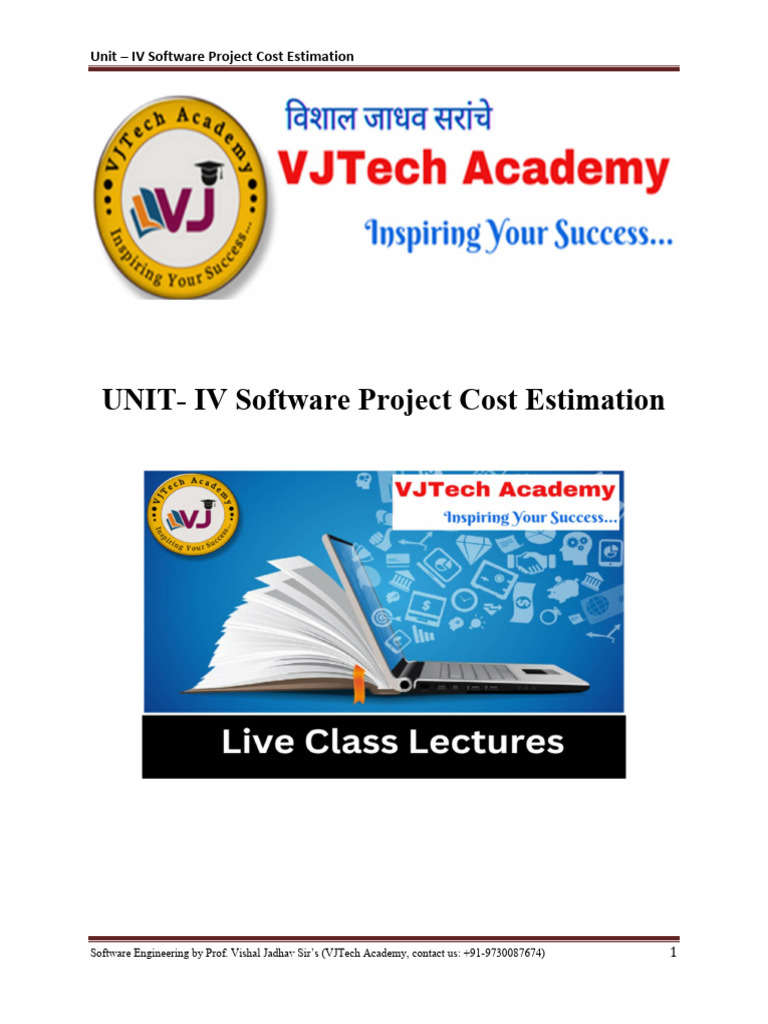 Software Project Cost Estimation Guide | PDF | Risk | Risk Management