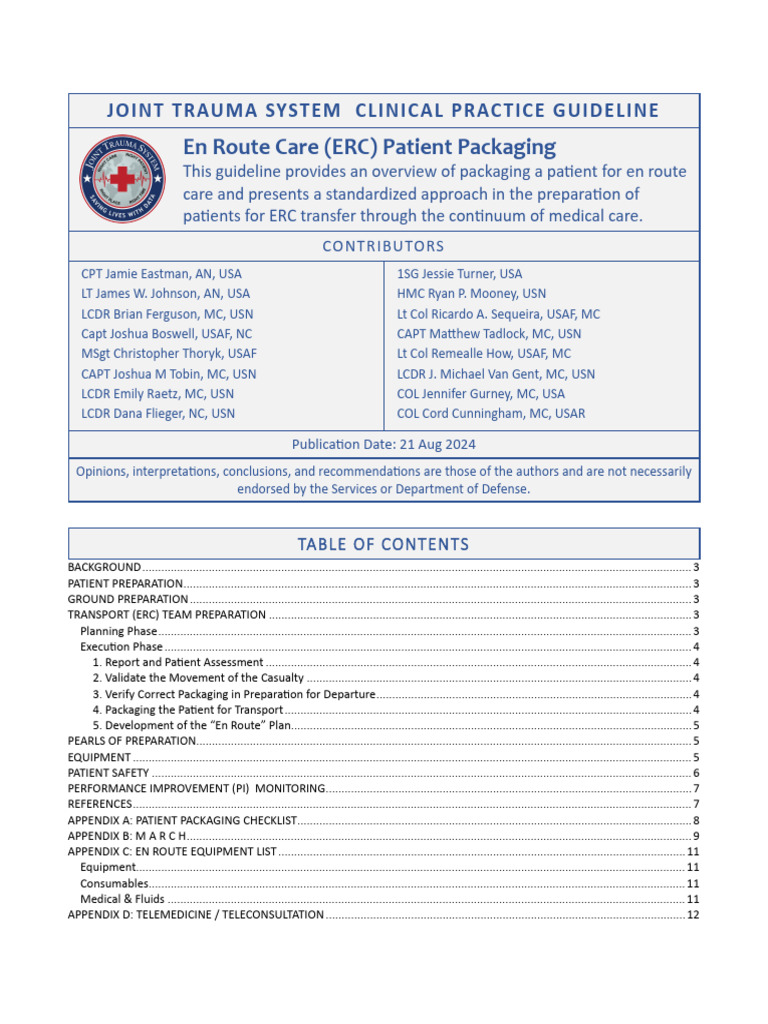 En Route Care Patient Packaging Guide | PDF | Food And Drug ...