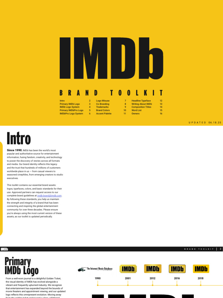 IMDb Brand Toolkit Overview | PDF | Logos | Color