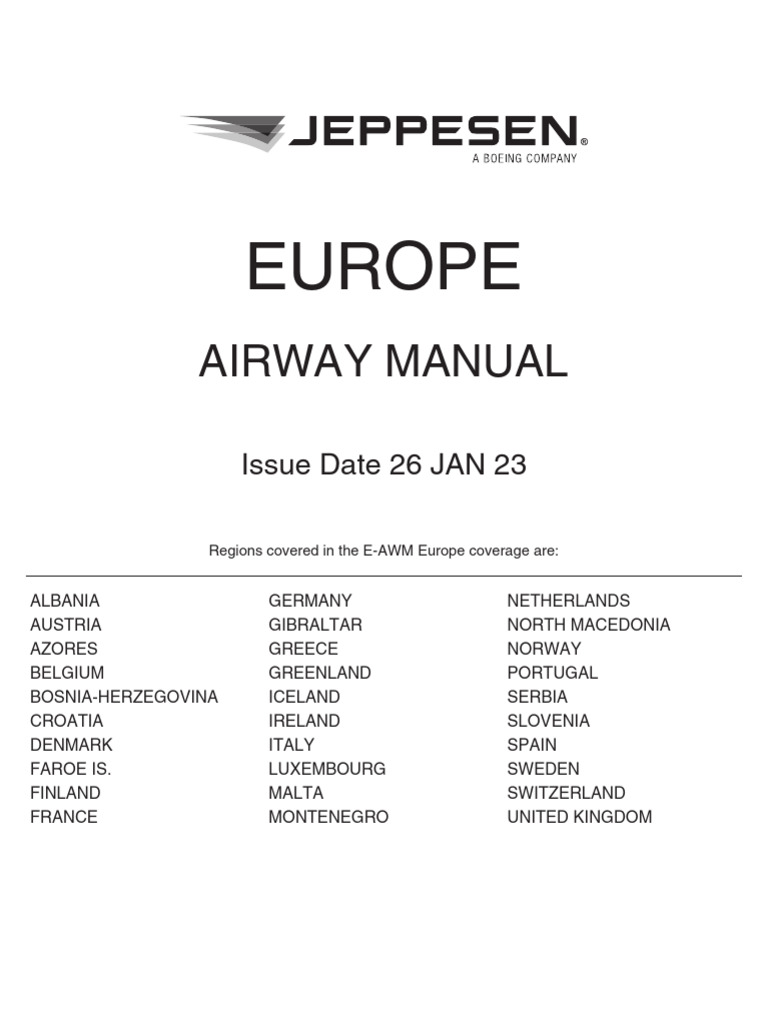 Jeppesen Europe Airway Manual 2023 | PDF | Instrument Flight Rules ...