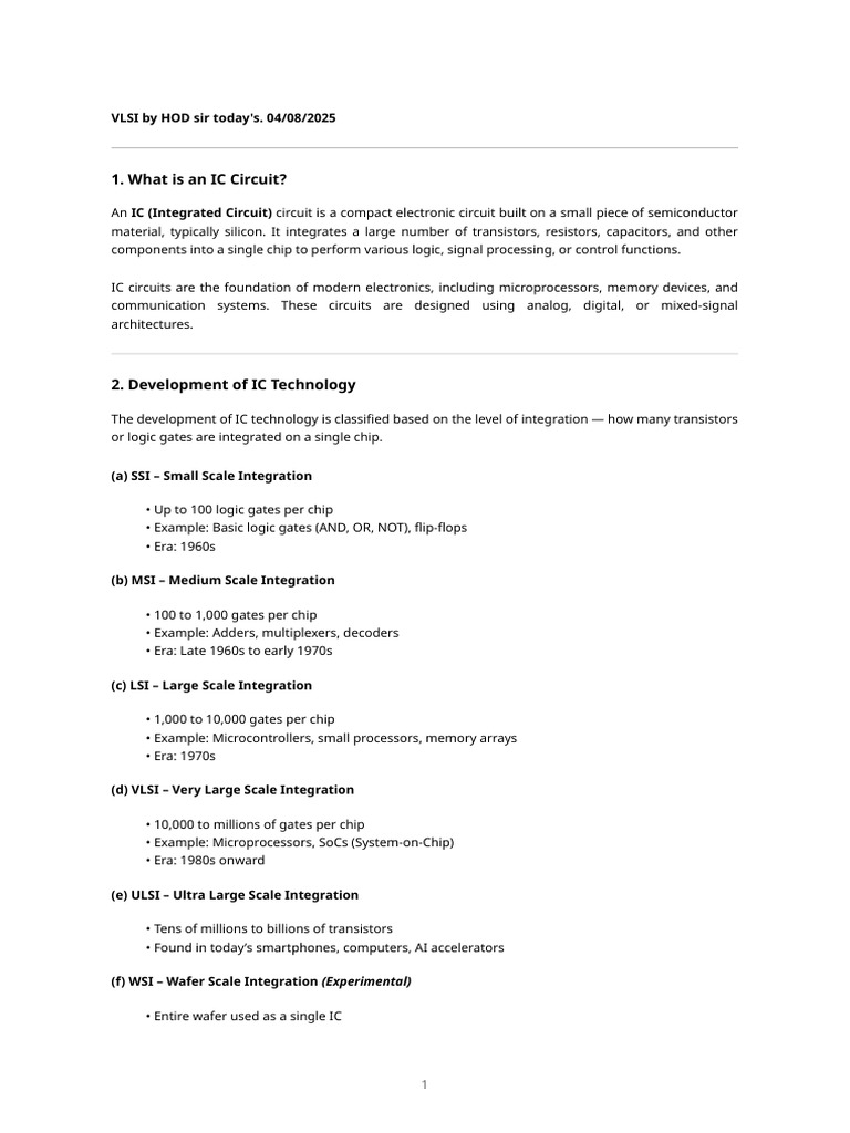 Understanding IC Circuits and VLSI Technology | PDF | Integrated ...